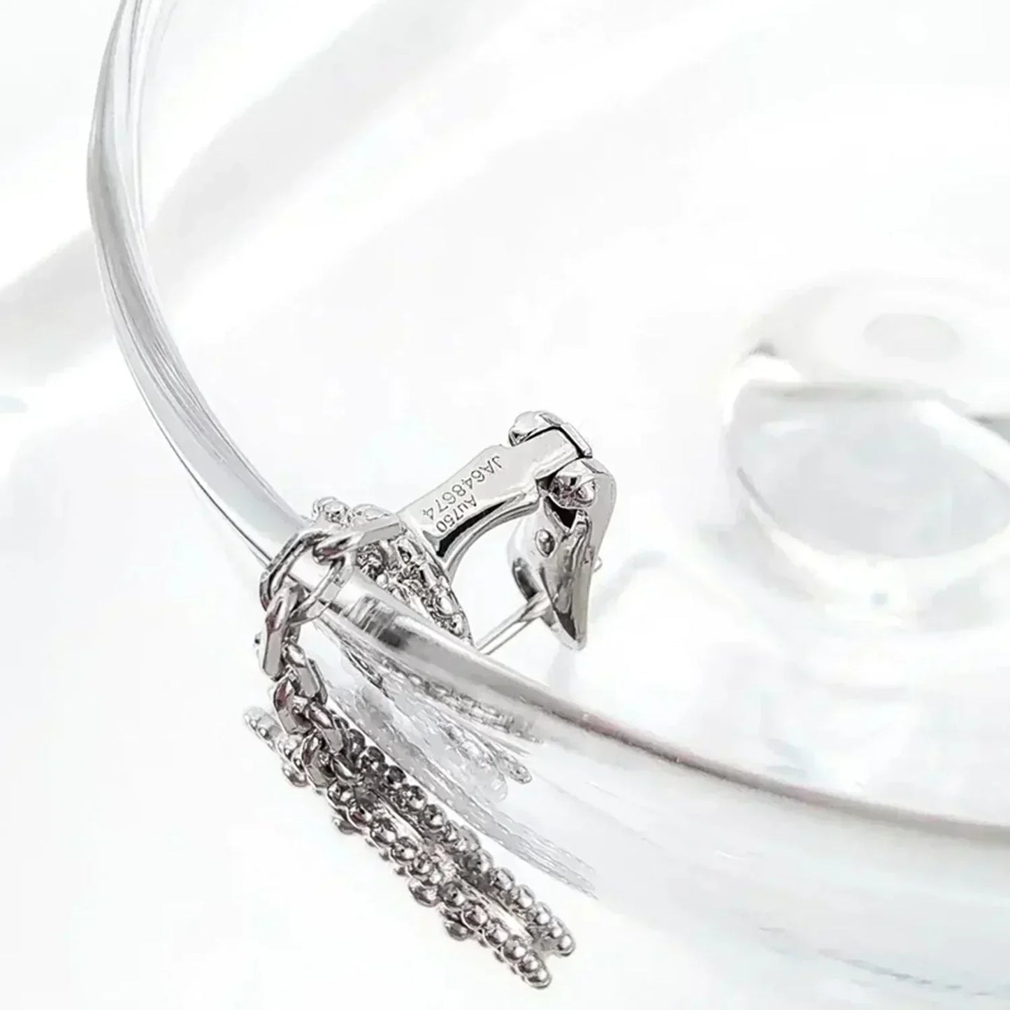 [Bijoux Regalia] BOUCLES D'OREILLES TRÈFLE 2 MOTIFS DIAMANT ONYX ARGENT