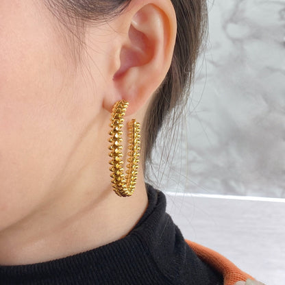 [Bijoux Regalia]Boucles d'oreilles créoles CLASH 