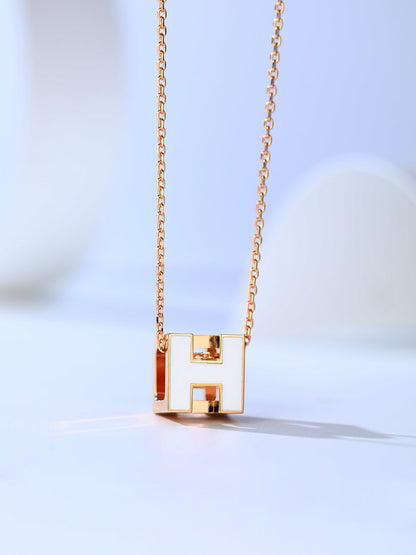 [Bijoux Regalia] COLLIER H CAGE EN OR ROSE