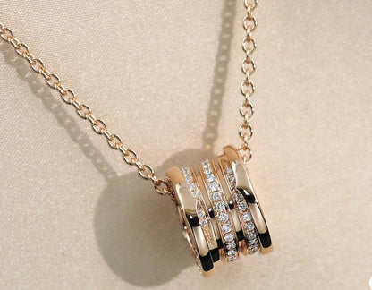 [Joyas Regalia] COLLAR DE DIAMANTES DE ORO ROSA ZERO 1