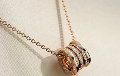 [Joyas Regalia] COLLAR DE DIAMANTES DE ORO ROSA ZERO 1
