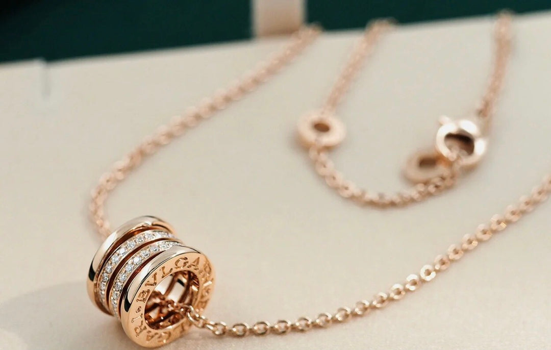 [Joyas Regalia] COLLAR DE DIAMANTES DE ORO ROSA ZERO 1