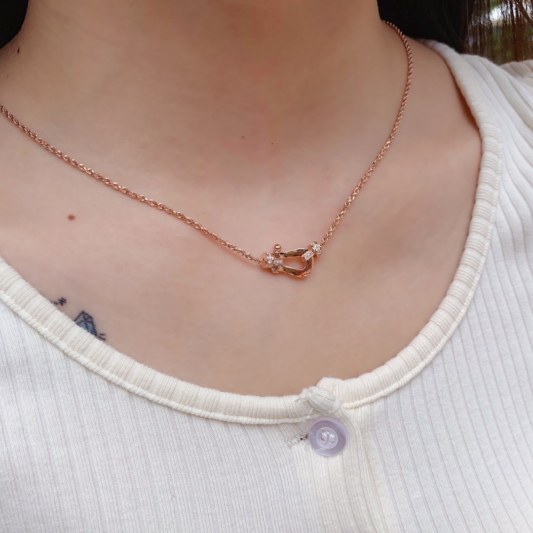 [Bijoux Regalia] COLLIER FORCE 10 OR ROSE DIAMANT