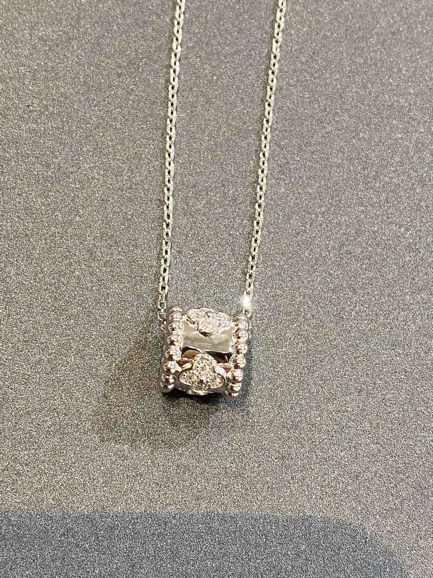 [Bijoux Regalia] COLLIER PENDENTIF PERLEE ARGENT DIAMANT 