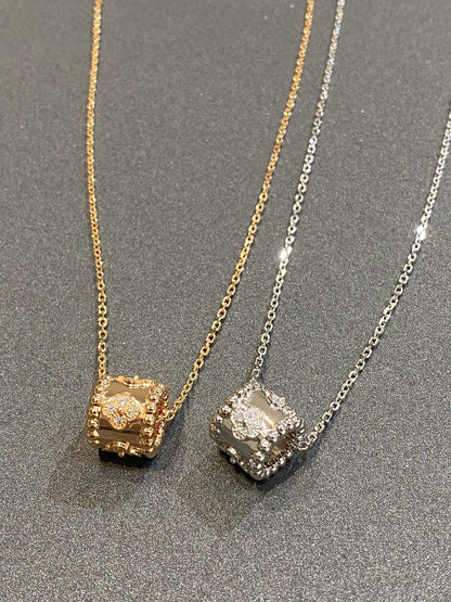 [Bijoux Regalia] COLLIER PENDENTIF PERLEE ARGENT DIAMANT 