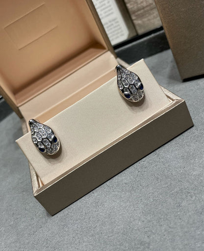[Joyas Regalia] PENDIENTES DE DIAMANTES CON SERPIENTE