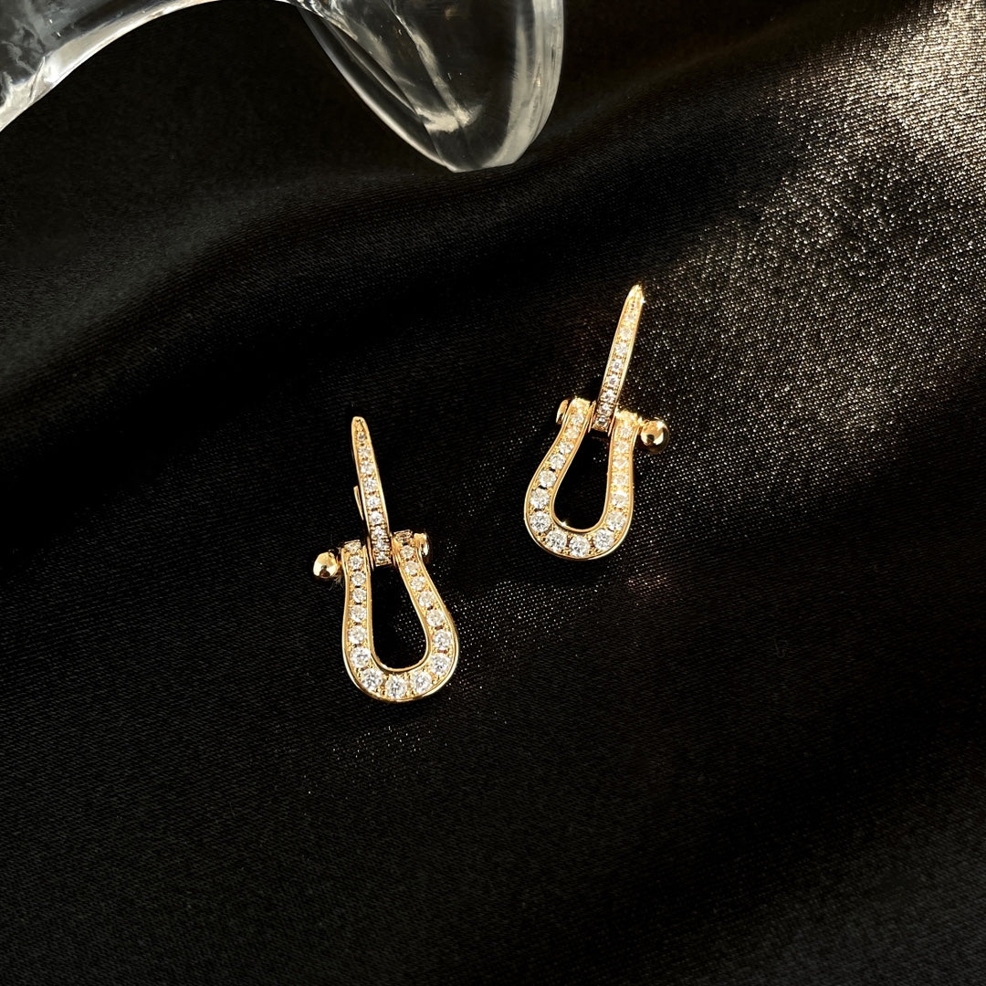 [Bijoux Regalia]Boucles d'oreilles pendantes Force 10 Full Diamond Medium Model
