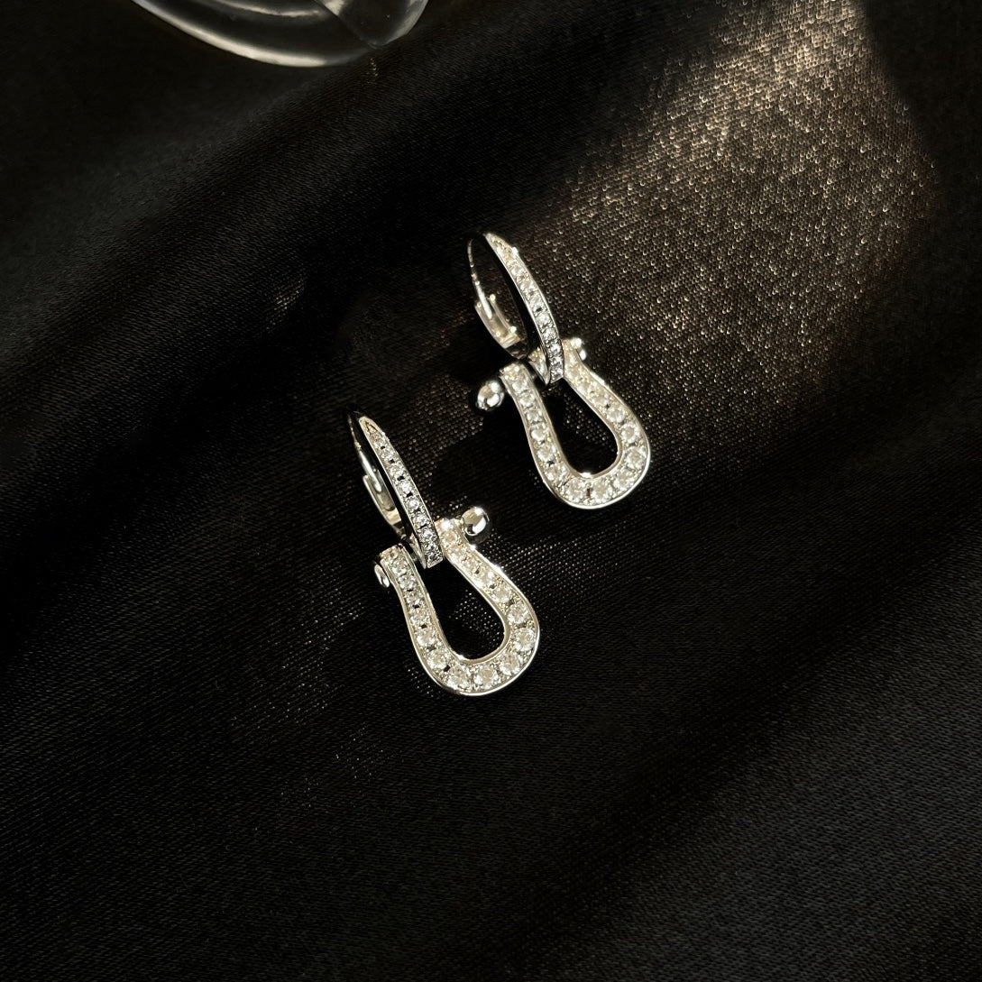 [Bijoux Regalia]Boucles d'oreilles pendantes Force 10 Full Diamond Medium Model