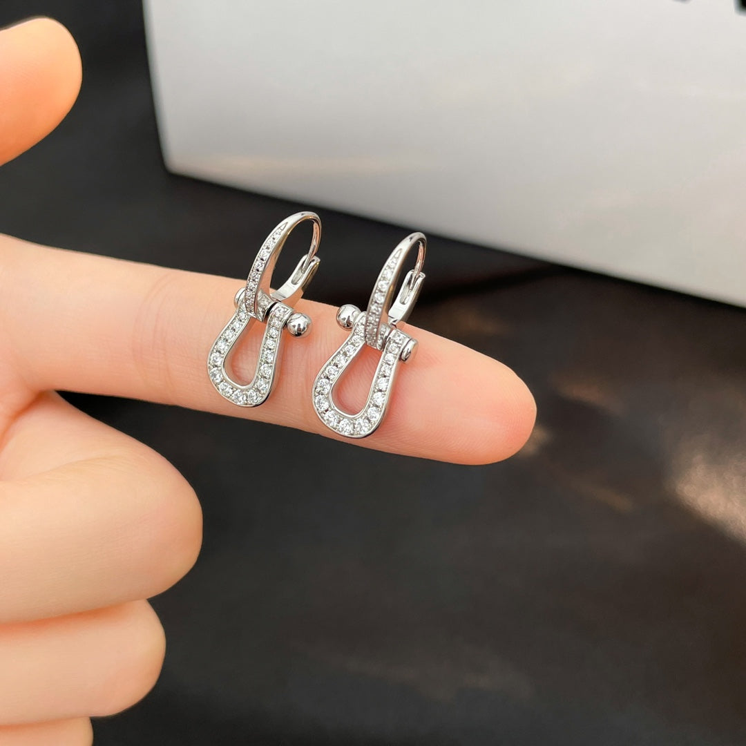 [Bijoux Regalia]Boucles d'oreilles pendantes Force 10 Full Diamond Medium Model