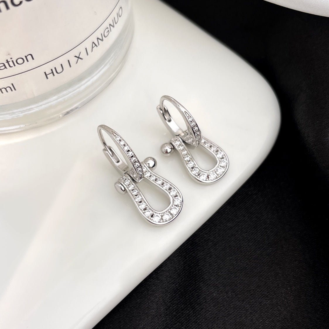 [Bijoux Regalia]Boucles d'oreilles pendantes Force 10 Full Diamond Medium Model