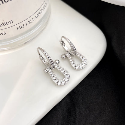 [Bijoux Regalia]Boucles d'oreilles pendantes Force 10 Full Diamond Medium Model