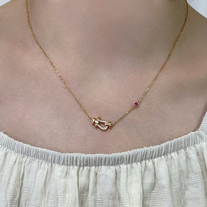 [Joyas Regalia] COLLAR DE ORO ROSA CON DIAMANTES FORCE 10