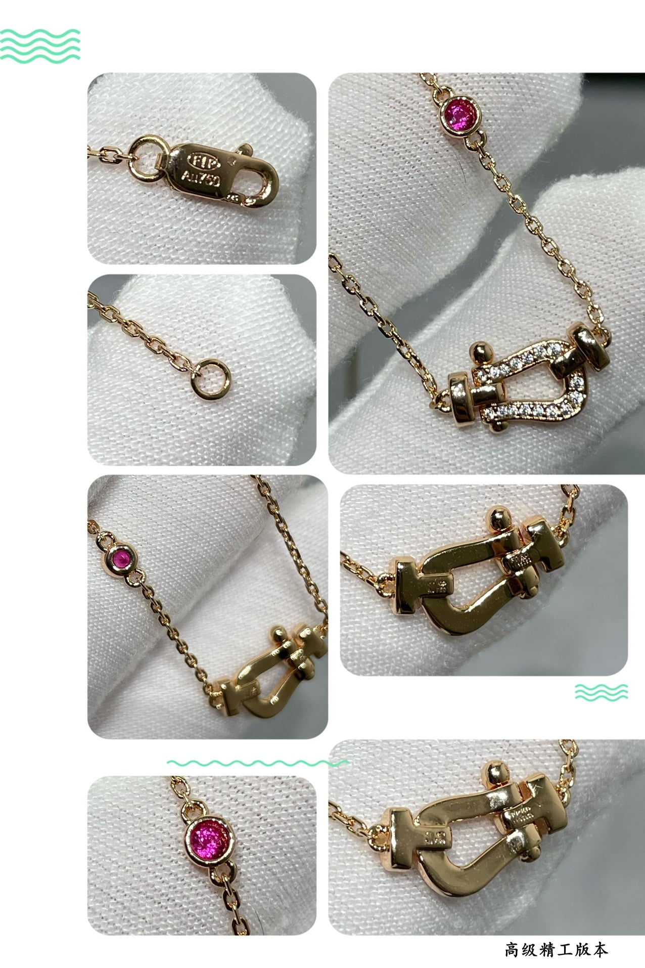 [Joyas Regalia] COLLAR DE ORO ROSA CON DIAMANTES FORCE 10