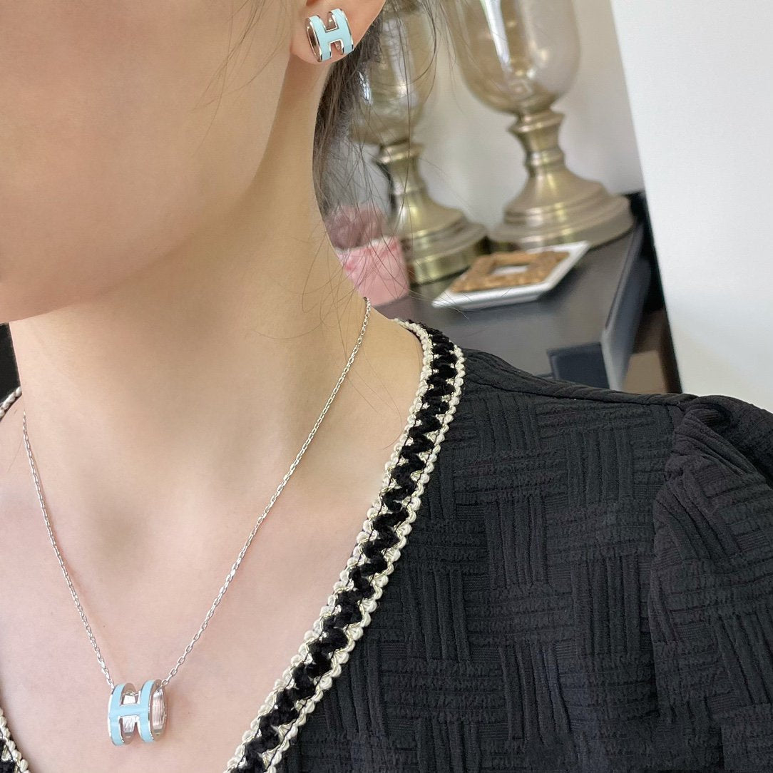 [Bijoux Regalia] COLLIER POP H BLEU CIEL