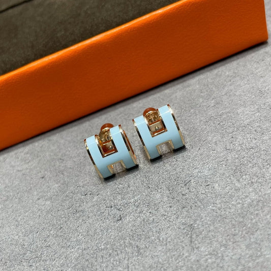 [Bijoux Regalia]Boucles d'oreilles à tige bleu ciel POP H