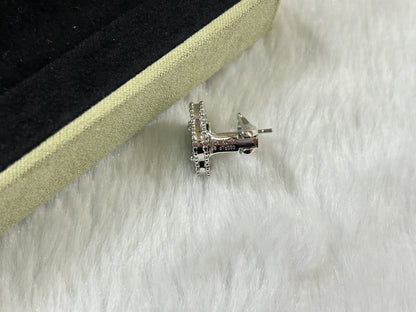 [Bijoux Regalia]Boucles d'oreilles clous moyennes en pierre de trèfle