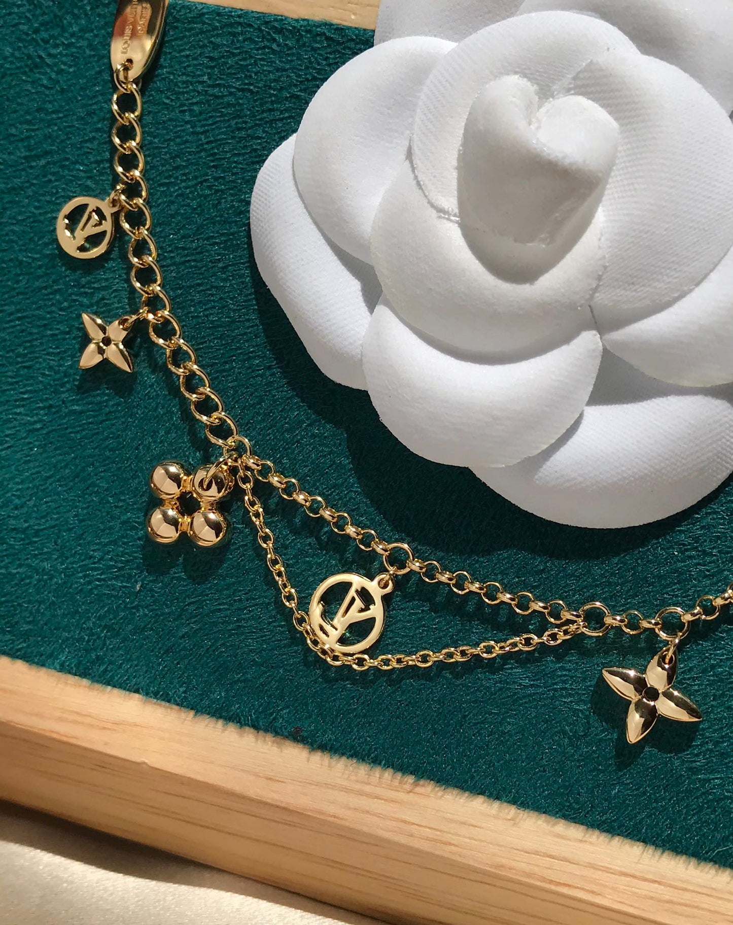 [Joyas Regalia]Pulsera de oro rosa floreciente
