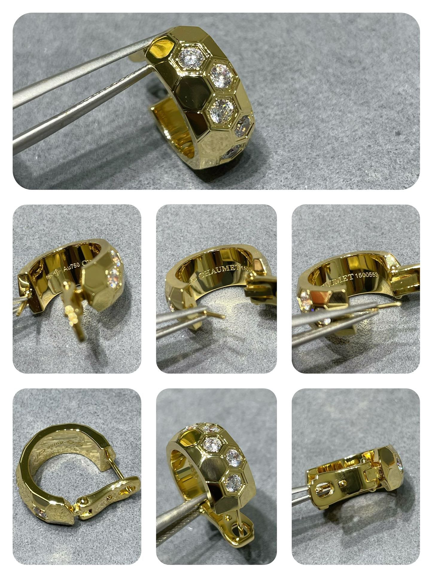 [Regalia jewelry]BEE LOVE DIAMOND HOOP EARRINGS