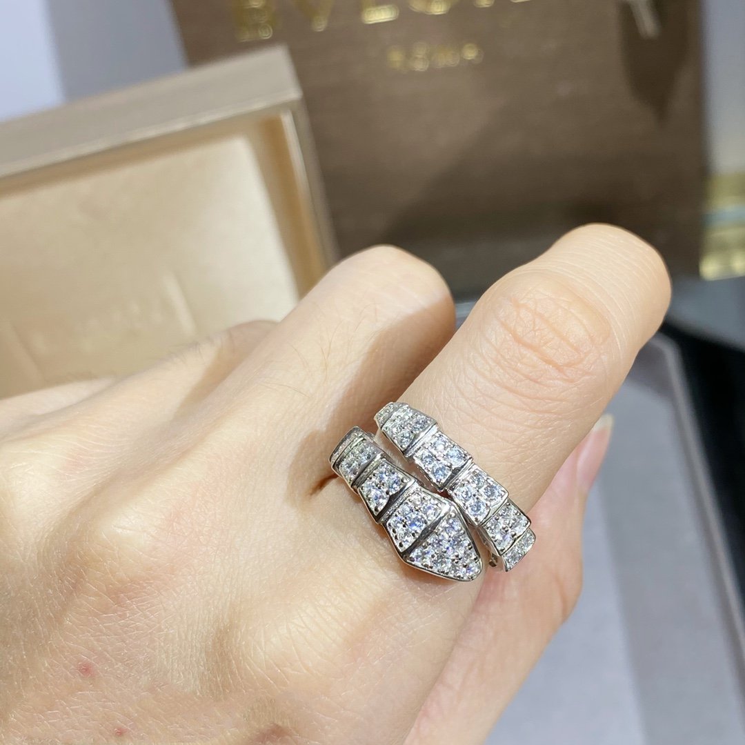 [Joyas Regalia] ANILLO SERPENTI PLATA CON DIAMANTES PAVÉ