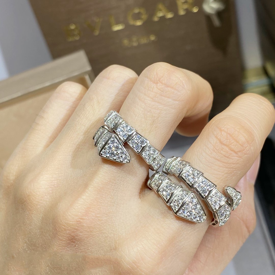 [Joyas Regalia] ANILLO SERPENTI PLATA CON DIAMANTES PAVÉ