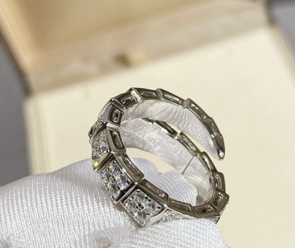 [Joyas Regalia] ANILLO SERPENTI PLATA CON DIAMANTES PAVÉ