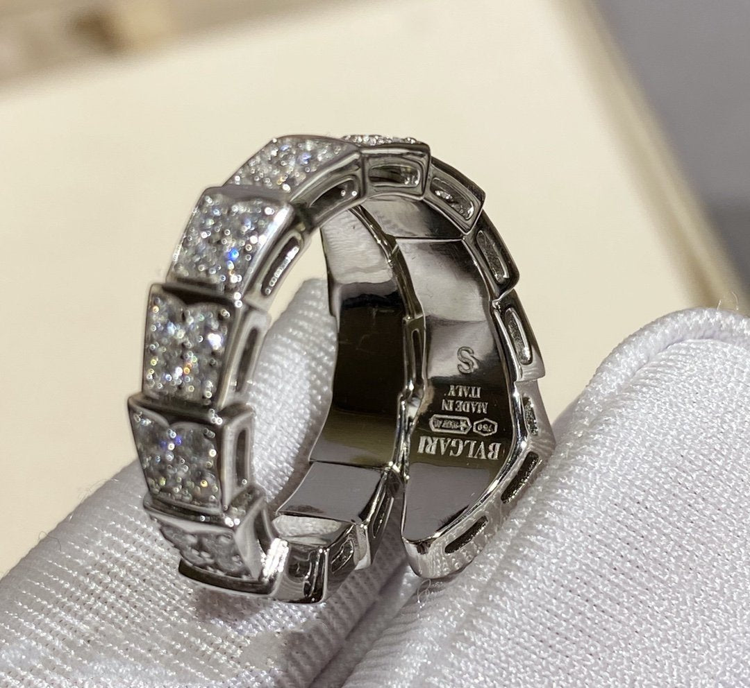 [Joyas Regalia] ANILLO SERPENTI PLATA CON DIAMANTES PAVÉ