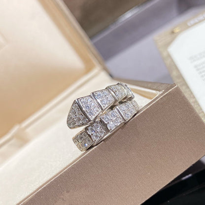 [Joyas Regalia] ANILLO SERPENTI PLATA CON DIAMANTES PAVÉ
