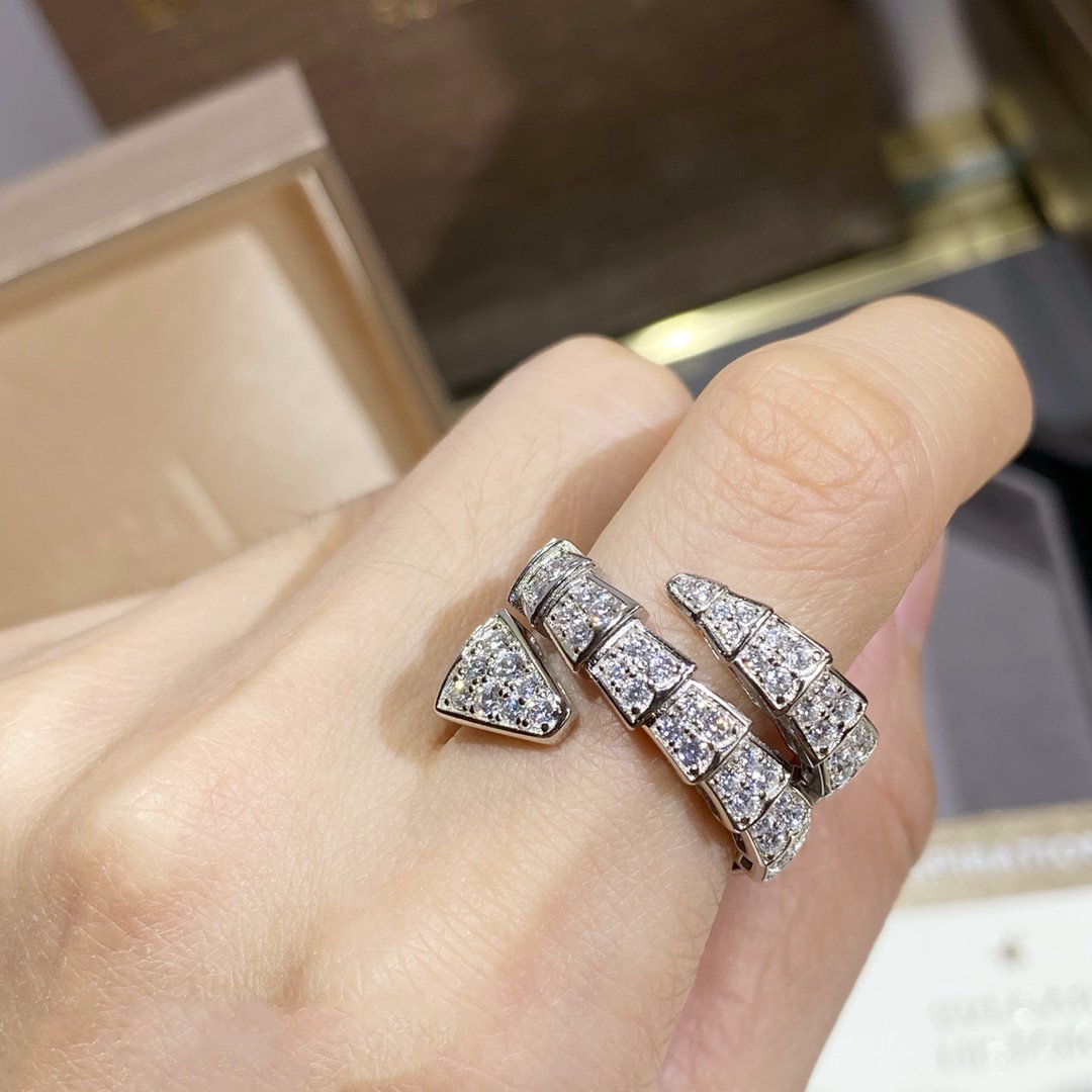 [Joyas Regalia] ANILLO DOBLE SERPENTI PLATA CON PAVÉ DE DIAMANTES