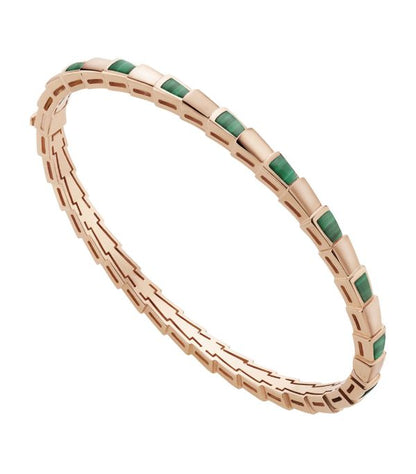 [Bijoux Regalia]BRACELET SERPENTI OR ROSE MALACHITE 