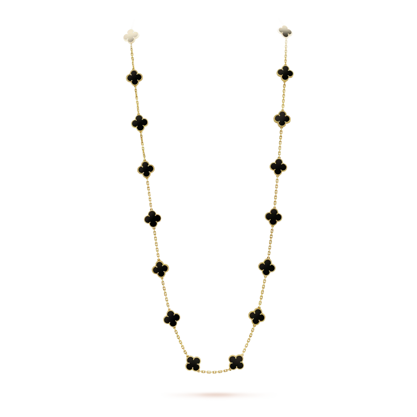 [Joyas Regalia] COLLAR DE ÓNIX CON 20 MOTIVOS DE TRÉBOL