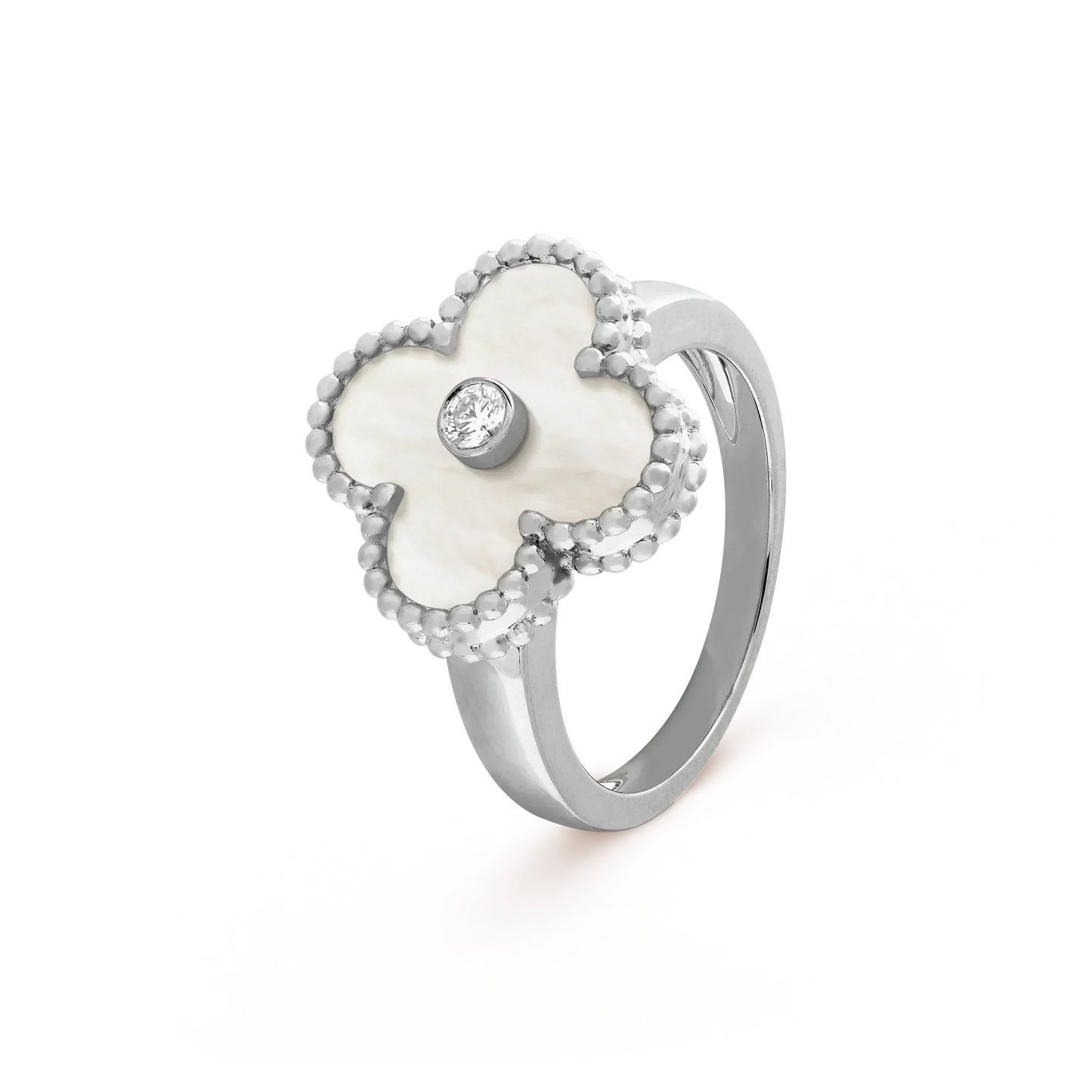 [Bijoux Regalia] BAGUE EN ARGENT ET DIAMANT CLOVER