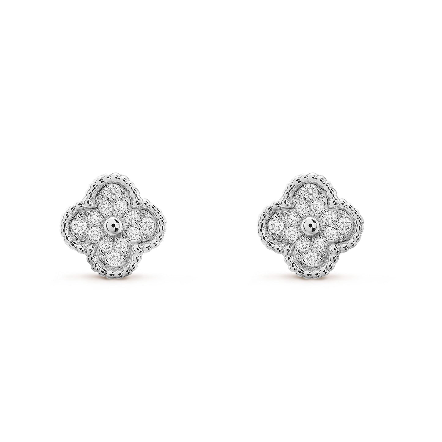 [Joyas Regalia] PENDIENTES MINI DE DIAMANTES CON Trébol