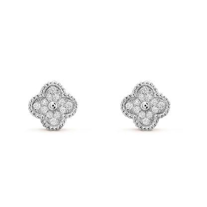 [Joyas Regalia] PENDIENTES MINI DE DIAMANTES CON Trébol