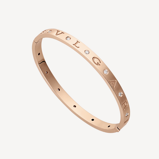 [Bijoux Regalia] BRACELET ZERO 1 OR ROSE 12 DIAMANTS
