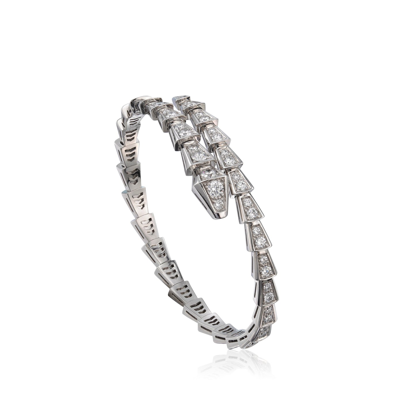 [Joyas Regalia]Pulsera Serpenti de Plata y Diamante de 6 mm 