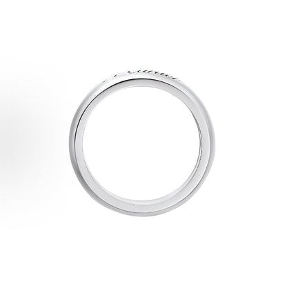 ANILLO DE PLATA CON 1 DIAMANTE Y PLATINO