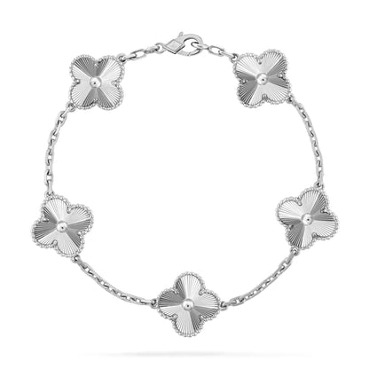 [Joyas Regalia]Pulsera de plata con 5 motivos de trébol 