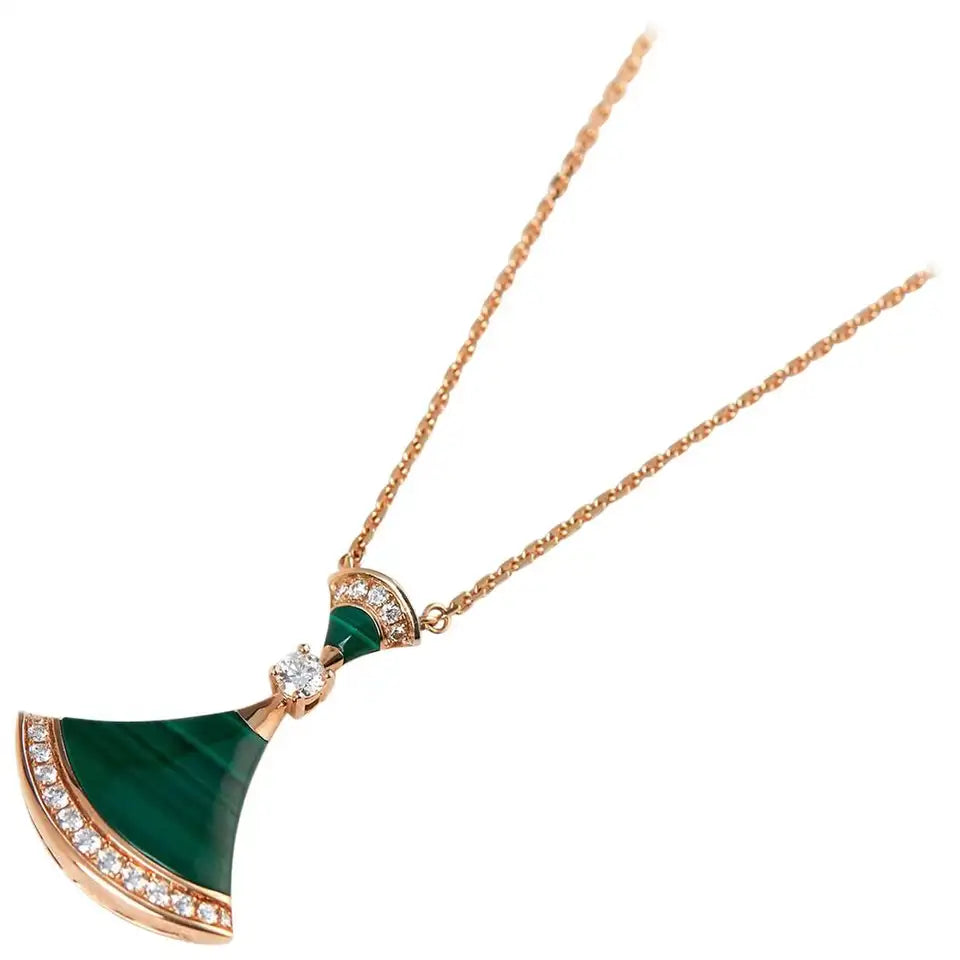 [Bijoux Regalia] COLLIER DE RÊVE MALACHITE DIAMANT