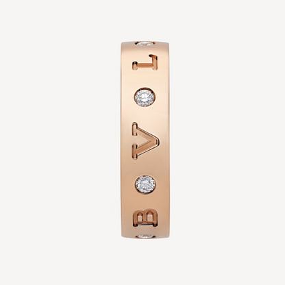 [Joyas Regalia] ANILLO ZERO 1 ESSENTIAL DE ORO ROSA CON DIAMANTES