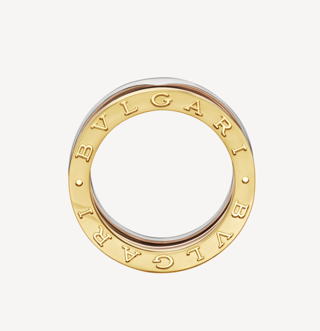[Joyas Regalia] ANILLO ZERO 1 DE TRES BANDAS ROSA BLANCO Y AMARILLO