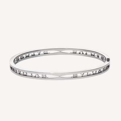 [Joyas Regalia] PULSERA DE PLATA CON LOGO EN ESPIRAL ZERO 1