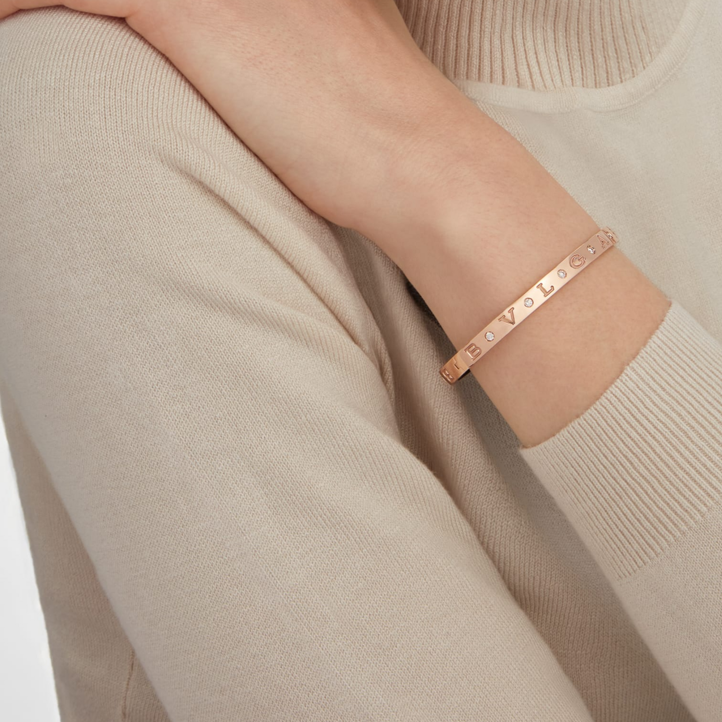 [Bijoux Regalia] BRACELET ZERO 1 OR ROSE 12 DIAMANTS
