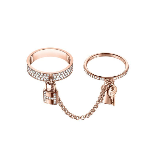 [Bijoux Regalia] BAGUE DOUBLE CLOCHETTE HM KELLY AVEC DIAMANTS