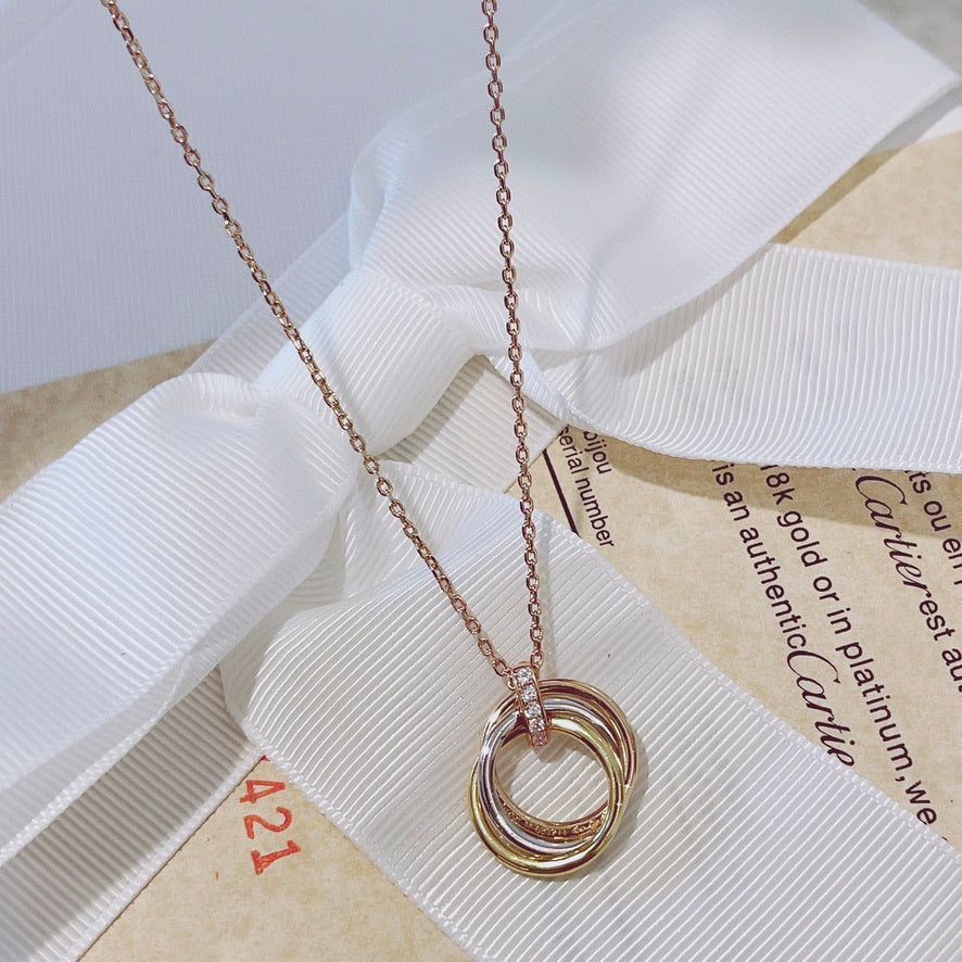 [Joyas Regalia] COLLAR TRINITY ORO DIAMANTES