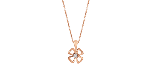 [Joyas Regalia] COLLAR FIOREVER CON CENTRO DE DIAMANTE