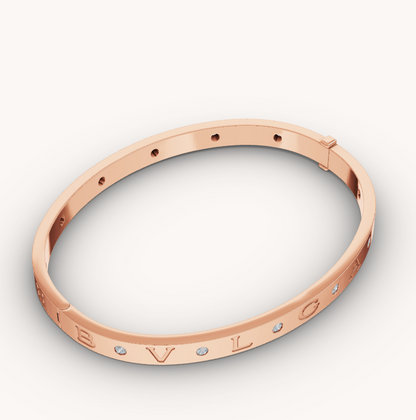 [Bijoux Regalia] BRACELET ZERO 1 OR ROSE 12 DIAMANTS