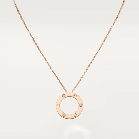 [Joyas Regalia] COLLAR DE AMOR 16MM 3 DIAMANTES