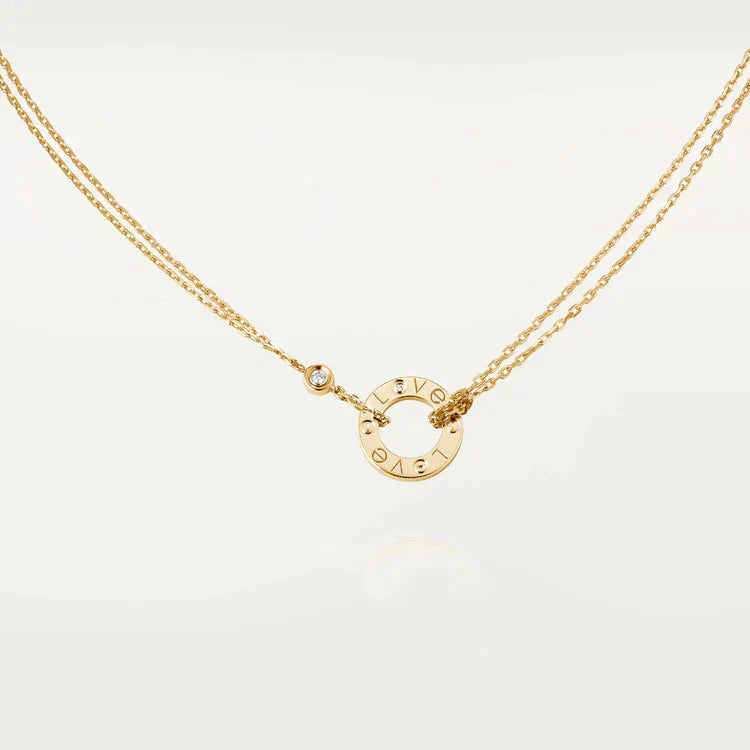 [Joyas Regalia] COLLAR LOVE 16MM 2 DIAMANTES