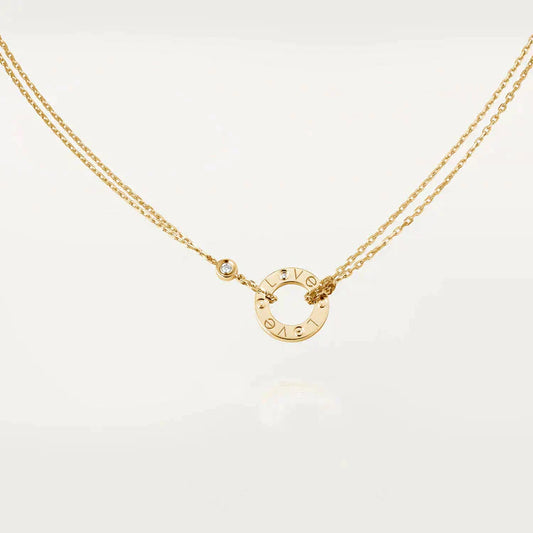 [Joyas Regalia] COLLAR LOVE 16MM 2 DIAMANTES