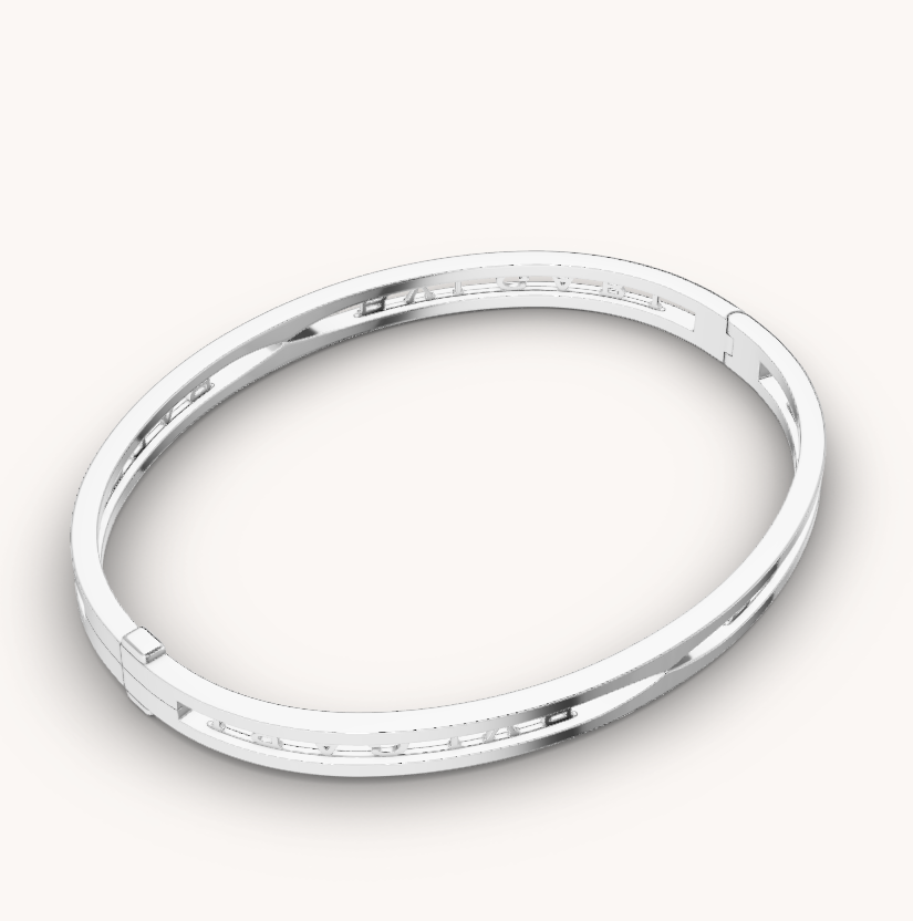 [Joyas Regalia] PULSERA DE PLATA CON LOGO EN ESPIRAL ZERO 1